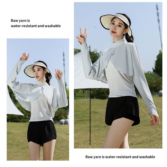 Women\'s Cooling Shawl Sun Cape Cloak Uv Protection Cooler Shrug Neck 6329